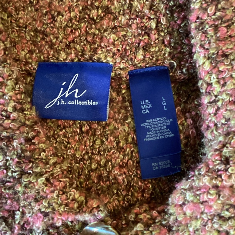 JH Collectibles Multicolor Teddy Jacket Size Large - Picture 2 of 6